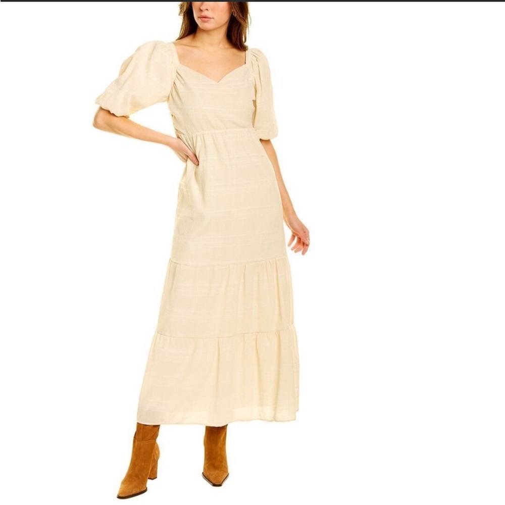 Linden Street Studio Puff Sleeve
Maxi Dress